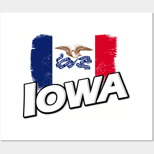 Iowa flag Posters and Art